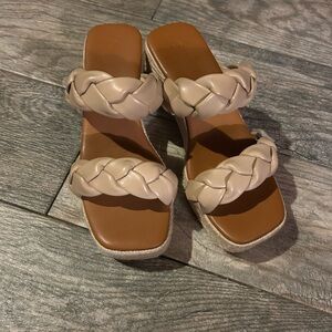 Time and Tru Braided Cream Sandals